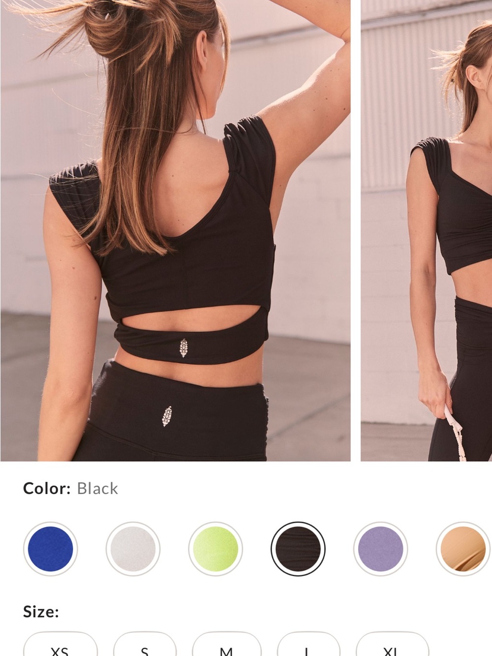 Free people breathe deeper crop tank